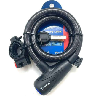 מנעול כבל מחוזק ראש גדול + חבק 15MM X 1000MM